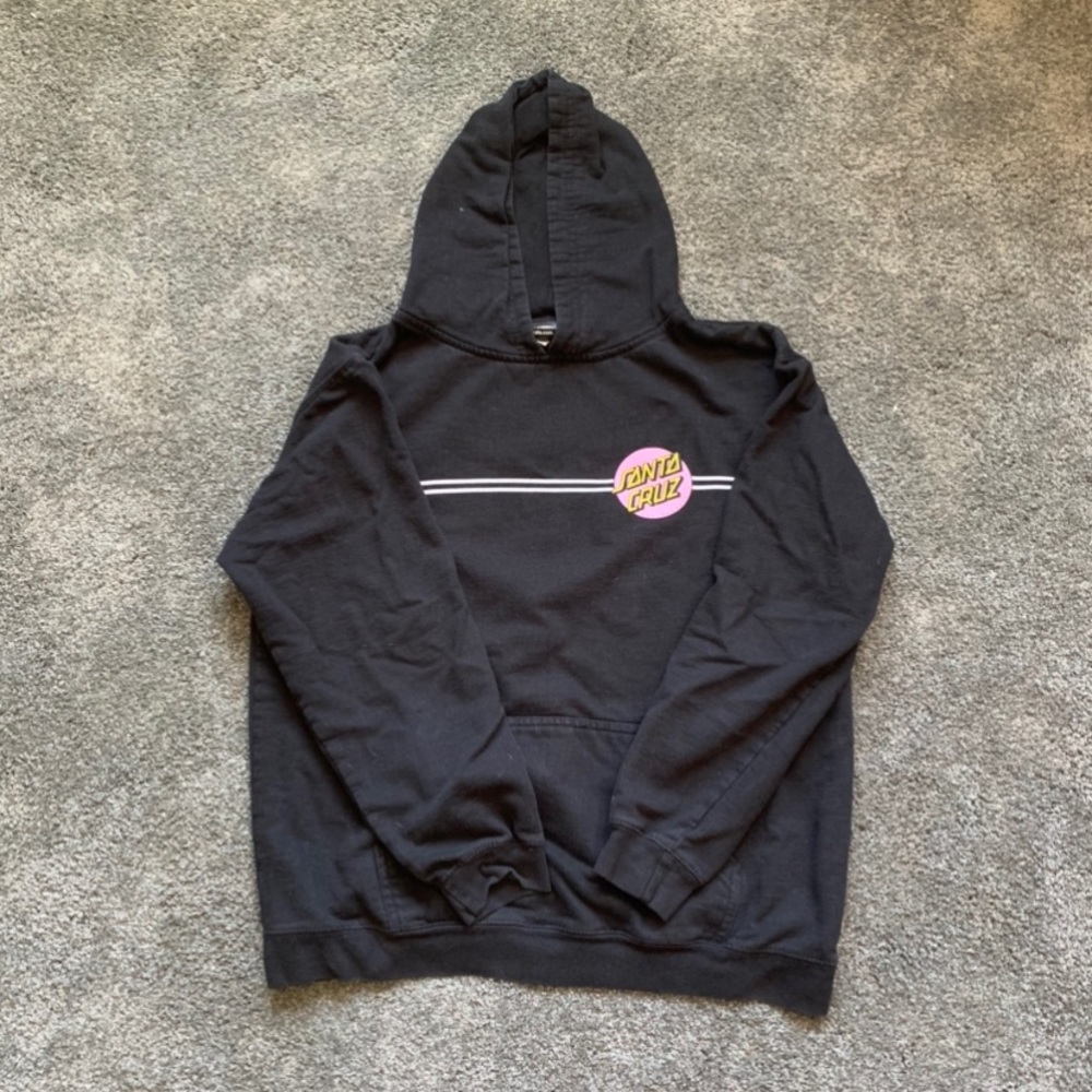 Youth X-Large black Santa Cruz hooded sweatshirt. - Picture 5 of 6